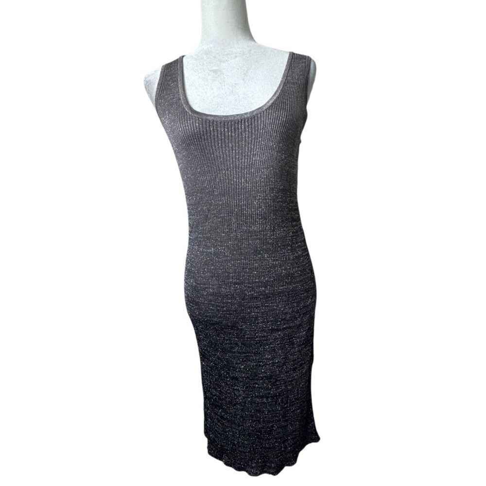 Michael Mims Kathy Cole Black Metallic Dress Body Con Vintage SZ L - Picture 2 of 15